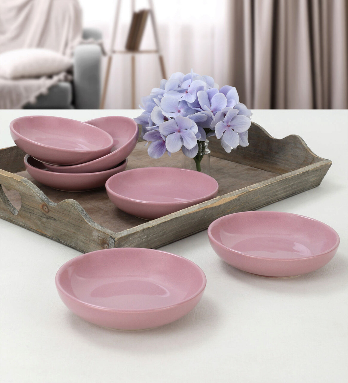 Set boluri ceramice pentru sos, Hermia, 275KRM1458, Antibacterian, Mov - imagine 6